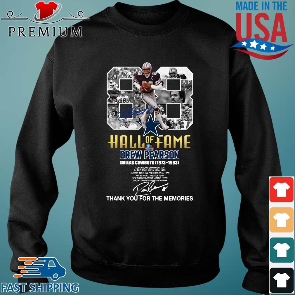 Get 88 Hall of fame Drew Pearson Dallas Cowboys 1973 1983 thank you for the  memories shirt For Free Shipping • Podxmas