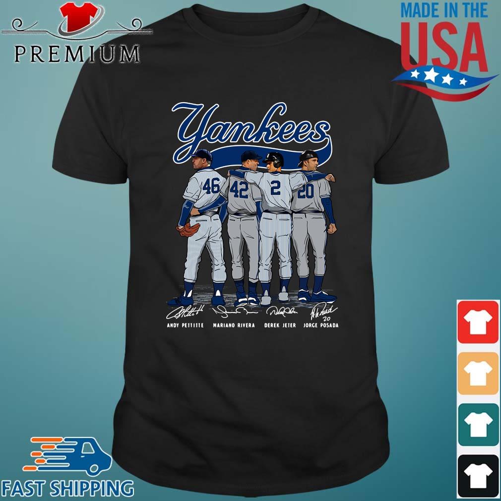 New York Yankees Andy Pettitte Mariano Rivera Derek Jeter Jorge Posada  signatures shirt, hoodie, sweater, long sleeve and tank top