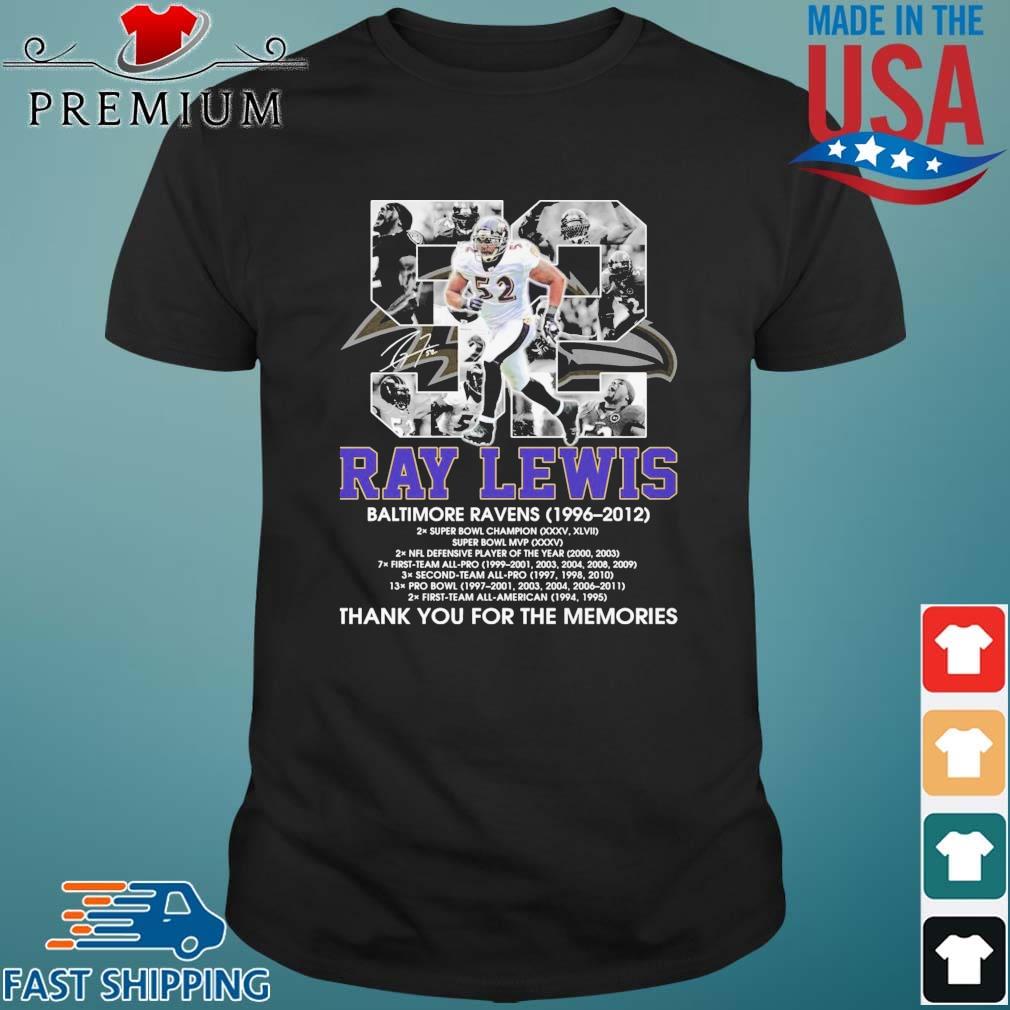 Ray Lewis Linebacker Baltimore Ravens Thanks For The Memories Signature T- Shirt - TeeNavi