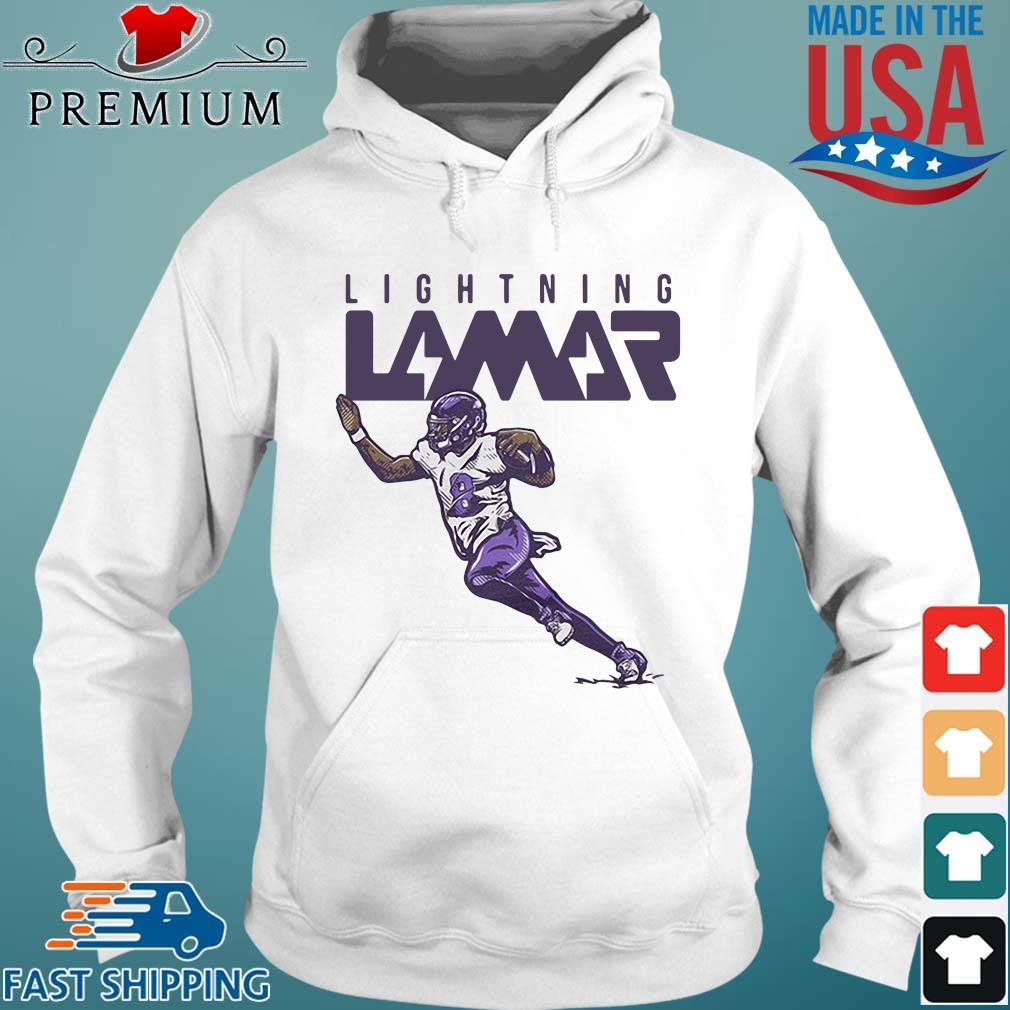 Lamar Jackson Baltimore Ravens Lightning Lamar Shirt Hoodie trang