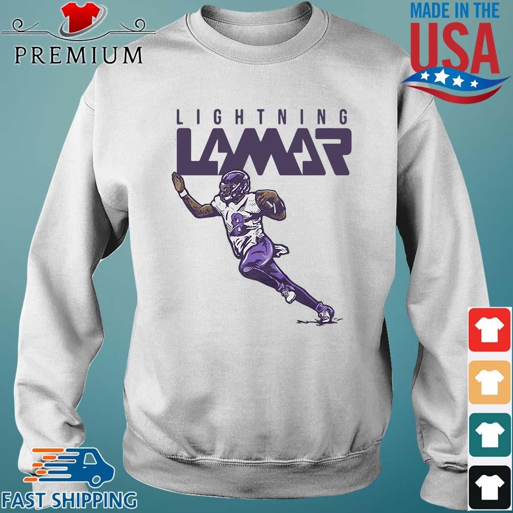 Lamar Jackson Baltimore Ravens Lightning Lamar Shirt Sweater trang