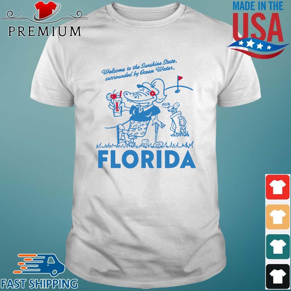 Sonic Welcome To The Sunshine State Surrounded By Ocean Water Florida Shirt