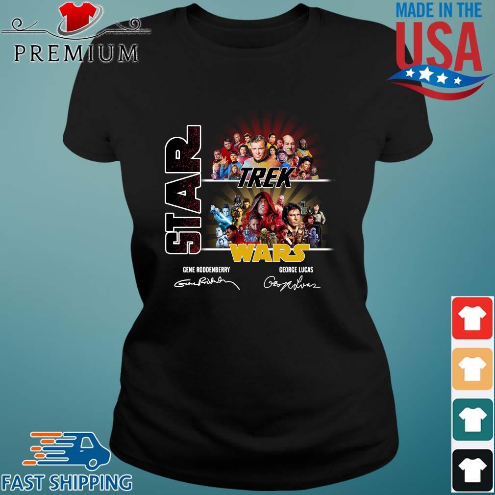 Star Trek Wars Characters Signatures Shirt Ladies den