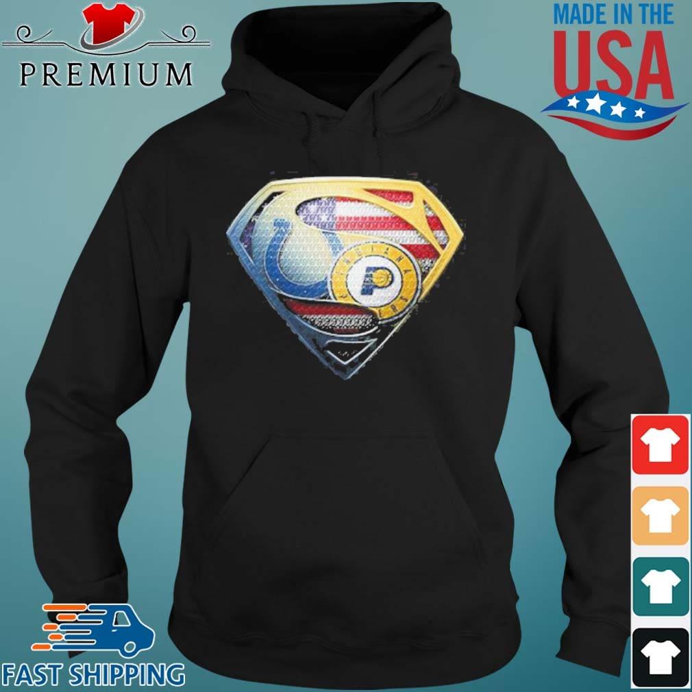 Superman Indianapolis Colts And Indiana Pacers 4th Of July Independence Day Shirt Hoodie den