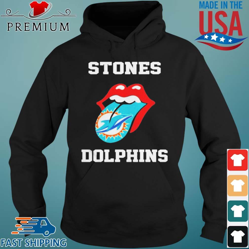 The Rolling Stones Miami Dolphins Lips Shirt Hoodie den