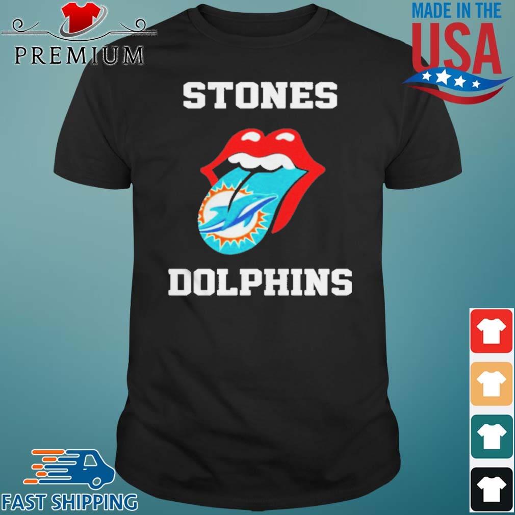 The Rolling Stones Miami Dolphins Lips Shirt