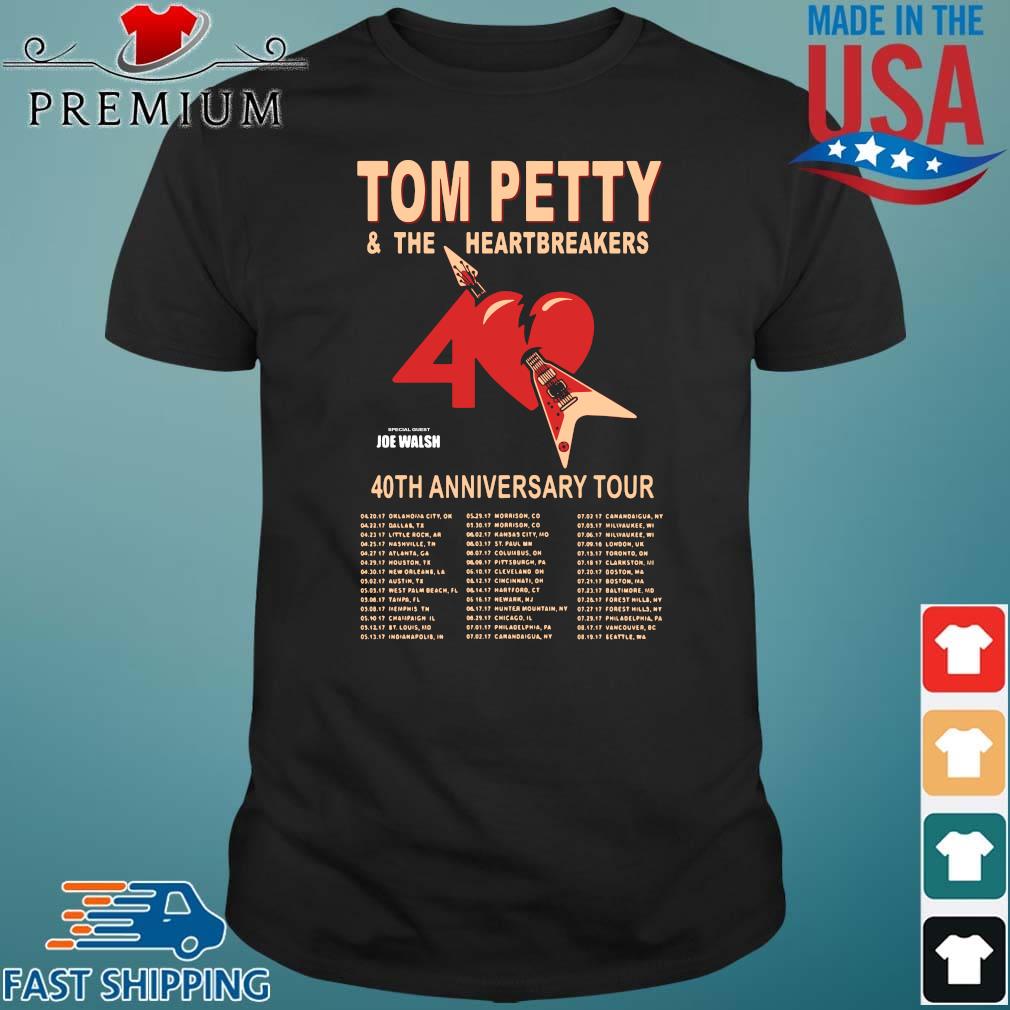 Tom petty and the heartbreakers 40th anniversary tour shirt