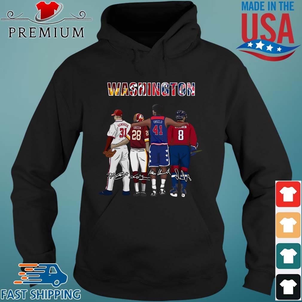 Washington Max Scherzer Darrell Green Unseld Rui Hachimura Signatures Shirt Hoodie den