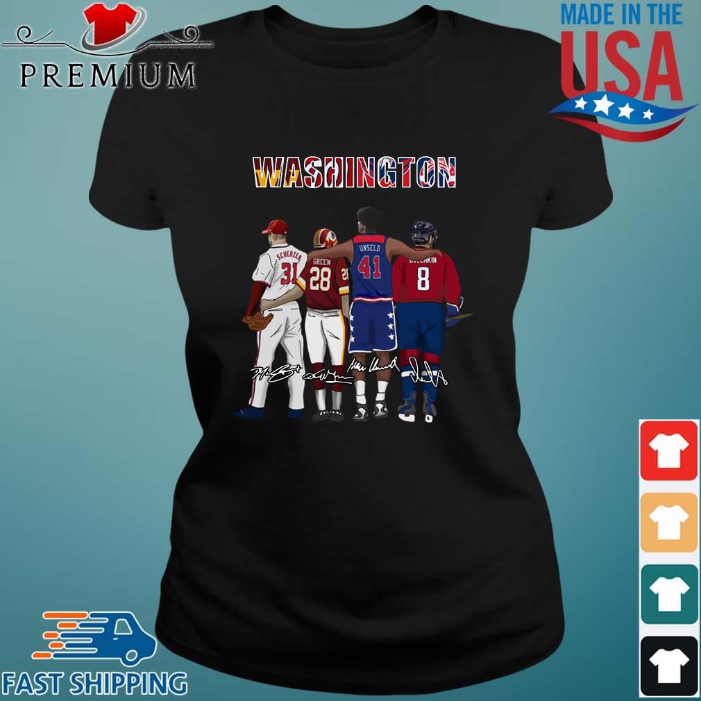 Washington Max Scherzer Darrell Green Unseld Rui Hachimura Signatures Shirt Ladies den