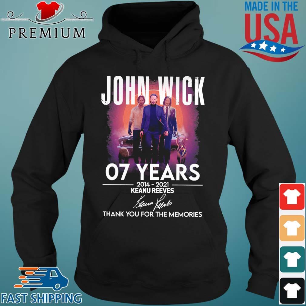 John Wick 07 Years 2014 2021 Keanu Reeves Signature Thank You Shirt Hoodie den