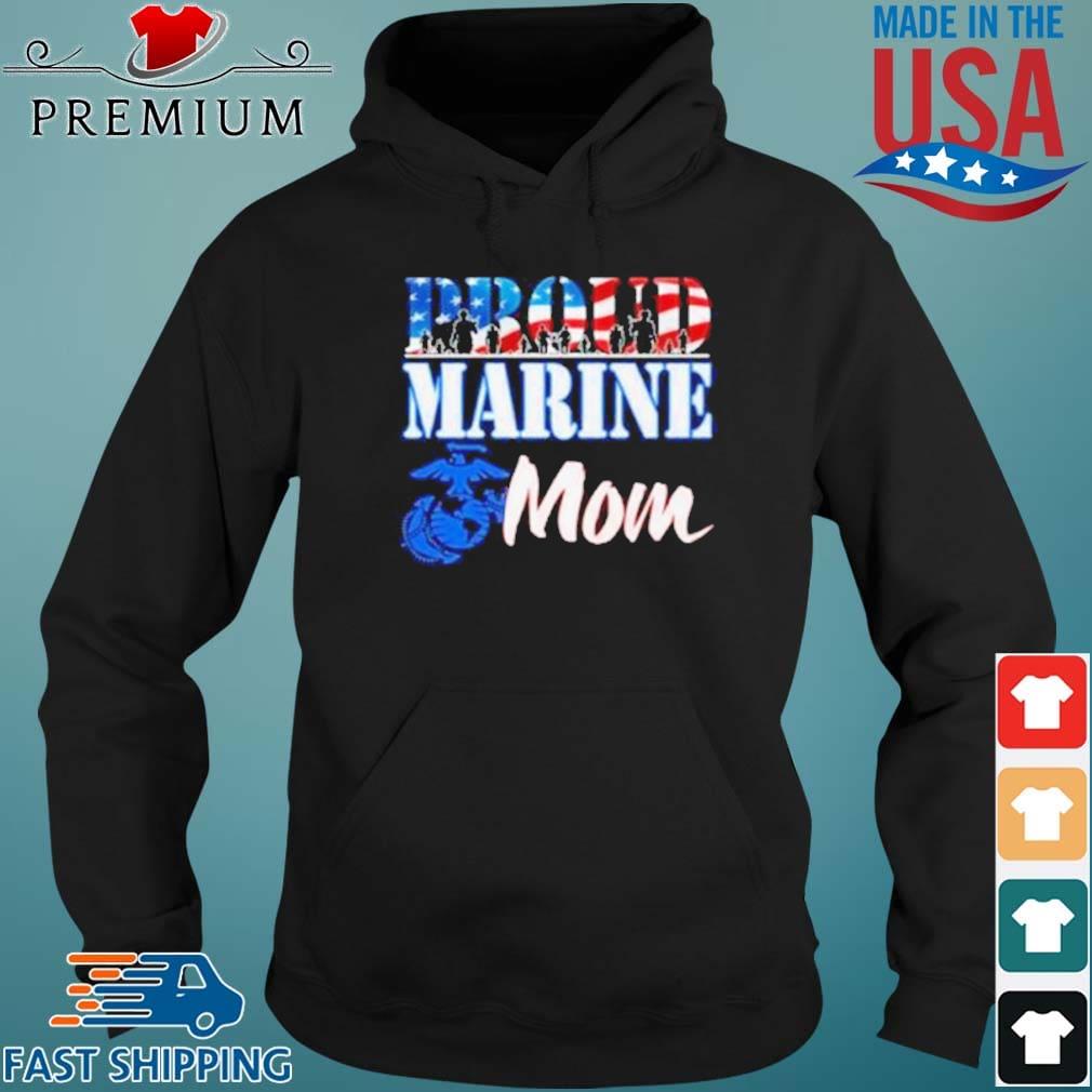 Proud Marine Mom Shirt Hoodie den