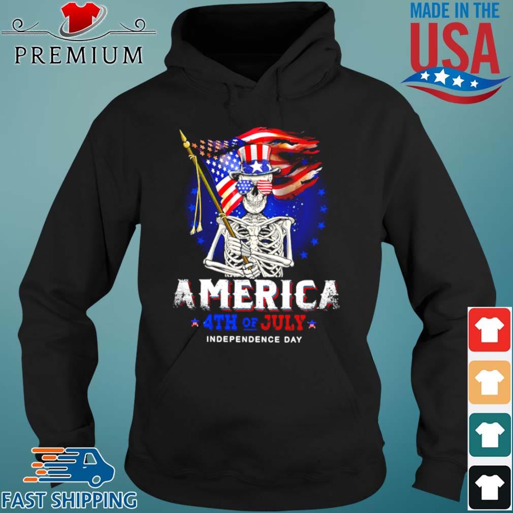 Skull Flag America 4th of July Independence Day Shirt Hoodie den