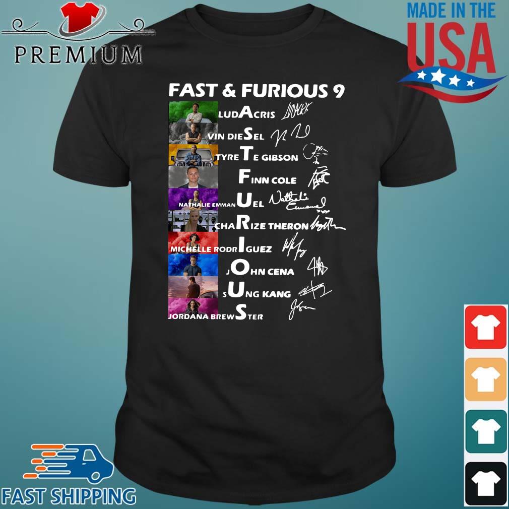 Fast And Furious 9 Characters Signatures Shirt