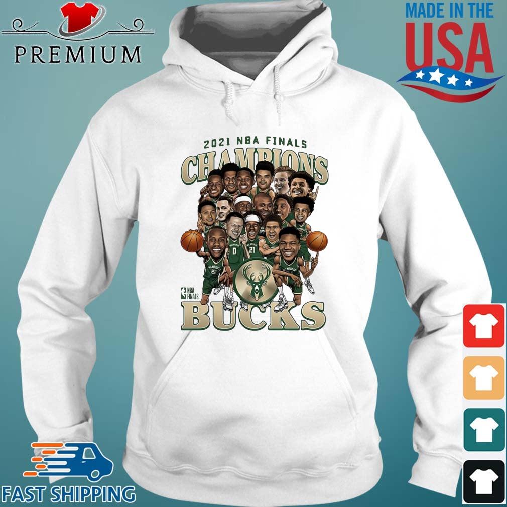 Milwaukee Bucks Players Chibi 2021 NBA Finals Champions Bucks Shirt Hoodie trang