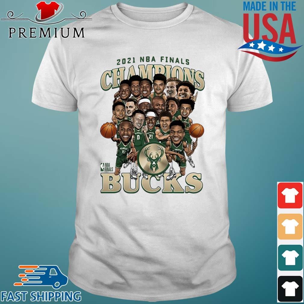 Milwaukee Bucks Players Chibi 2021 NBA Finals Champions Bucks Shirt