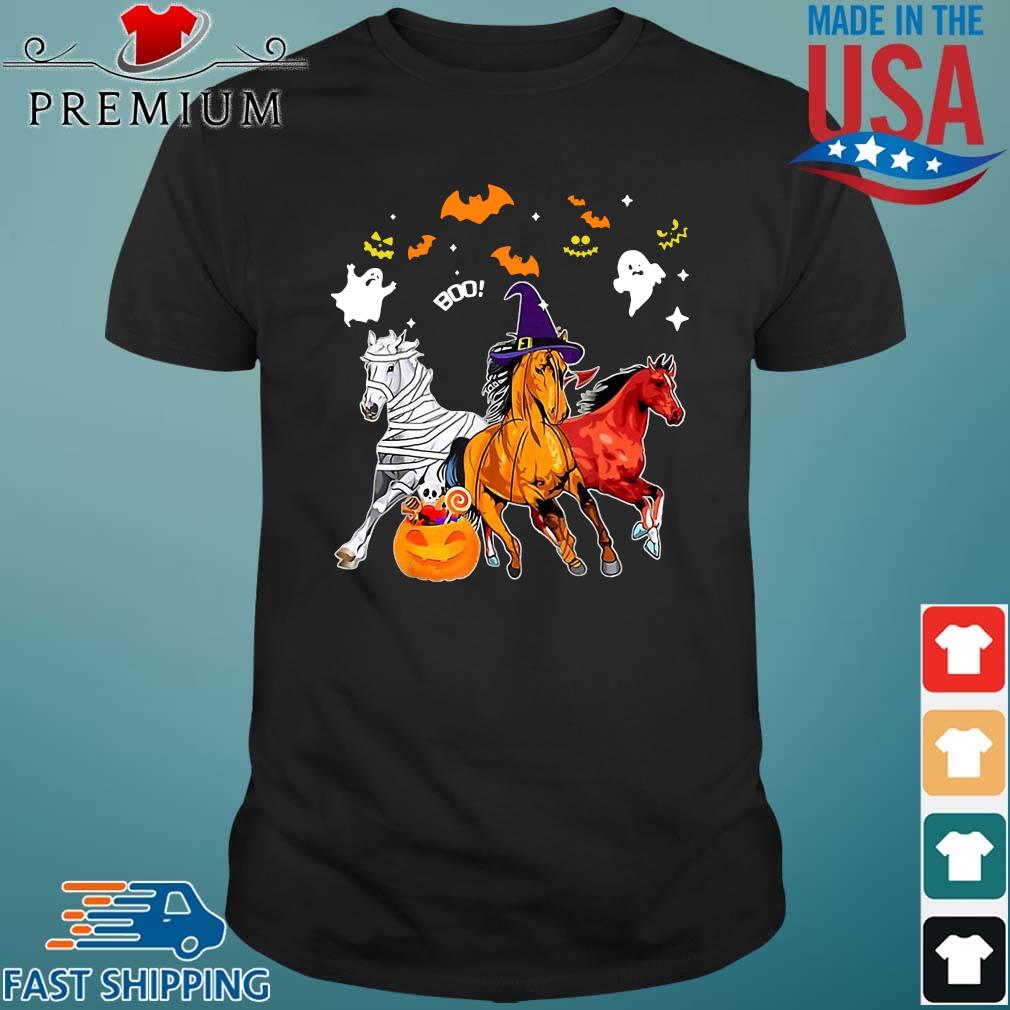 Mummies Horse Witch Horse Devil Halloween Shirt