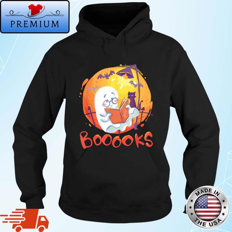 Booooks Ghost Halloween Book Lover Library Reading Shirt Hoodie