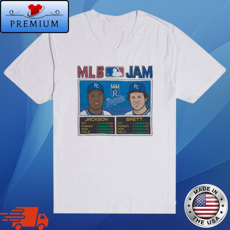 Homage Store Mlb Jam Bo Jackson George Brett Shirt - Tiotee