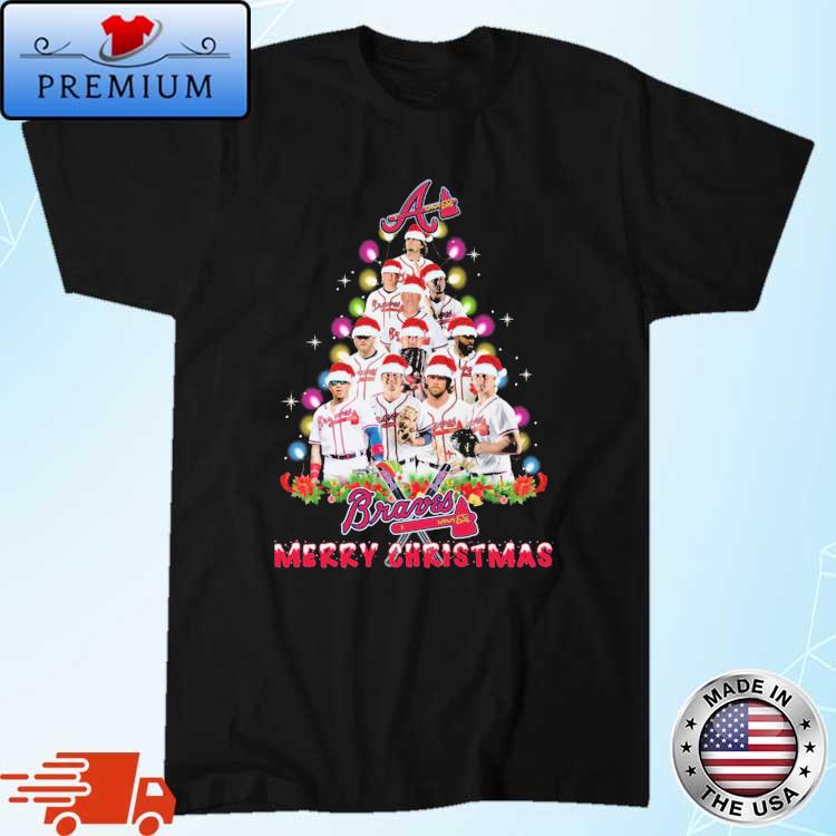 Atlanta Braves Players Christmas Tree Merry Christmas Shirt