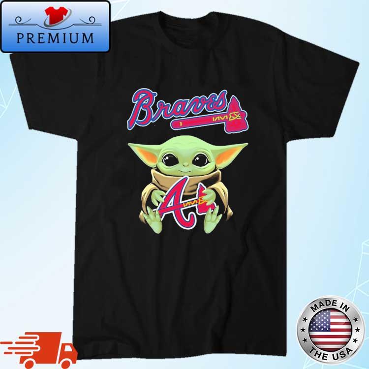 Baby Yoda Hug Atlanta Braves Shirt