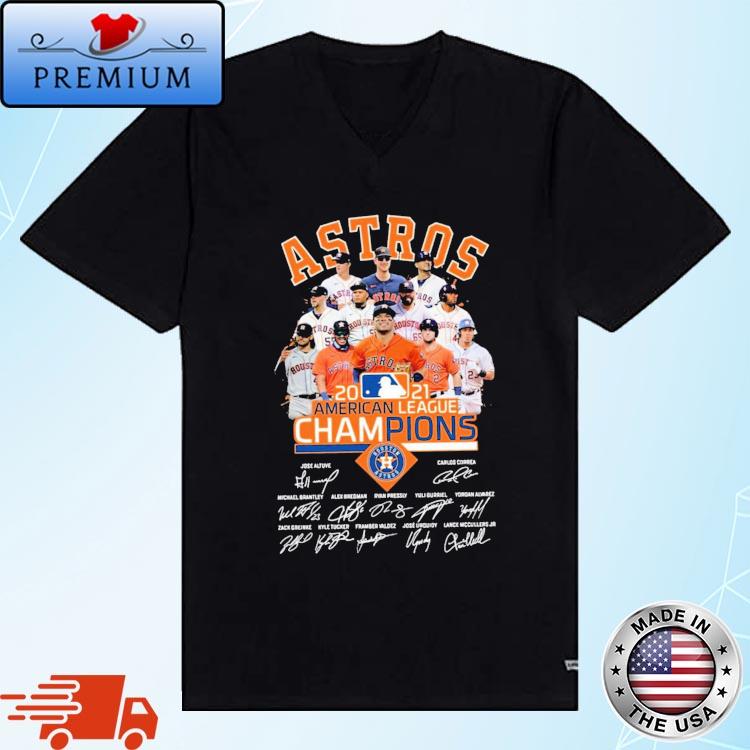 Houston Astros 2021 American League Champions World Series 2021 Signatures  Shirt
