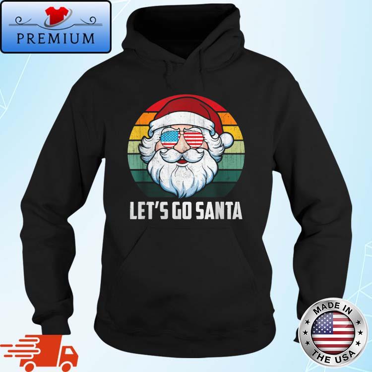 Santa Claus Sunglasses Let's Go Brandon Christmas Vintage Sweater Hoodie