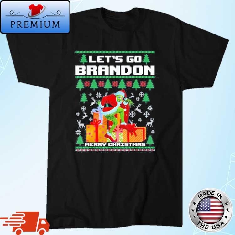 Santa Grinch Biden Merry Christmas Let’s go Branson Brandon Ugly Christmas Sweater