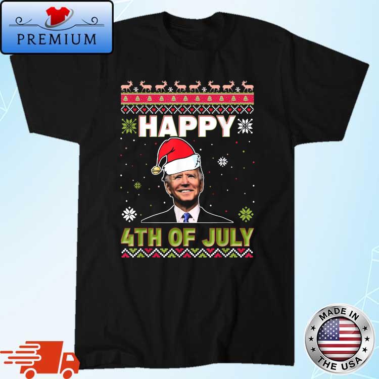 Santa Joe Biden Happy 4th Of July Ugly Christmas 2021 Sweater