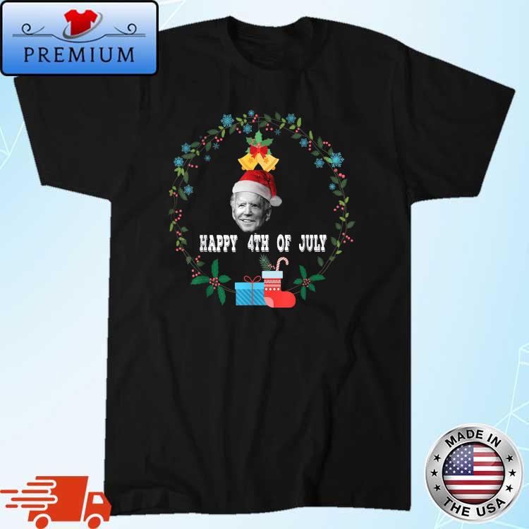 Santa Joe Biden Jingle Bell Happy 4th Of July Christmas sweater