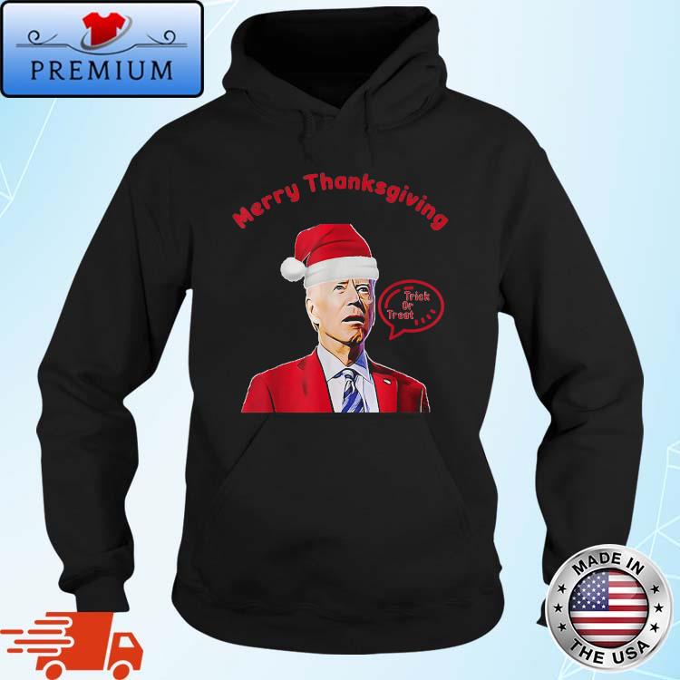 Santa Joe Biden Merry Thanksgiving trick or treat Christmas sweats Hoodie