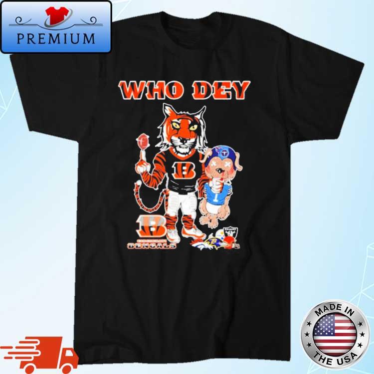 Official Who Dey Tiger Cincinnati Bengals Tee - Hnatee