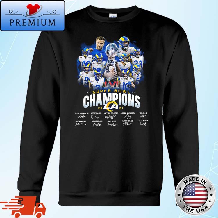 Los Angeles Rams super bowl champions 2021 2022 signatures shirt