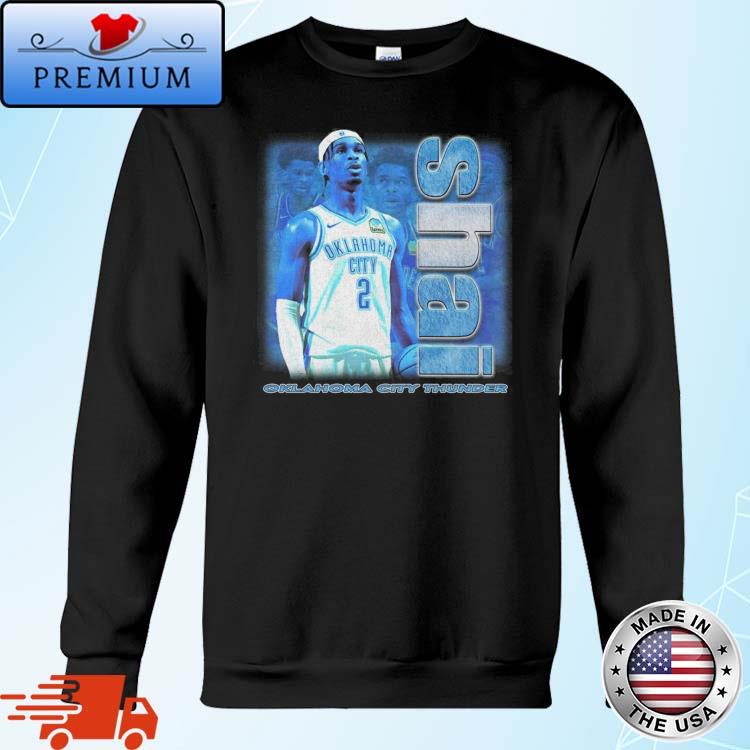 LONG SLEEVE Blue Shai Gilgeous-Alexander Thunder SGA Logo Shirt T