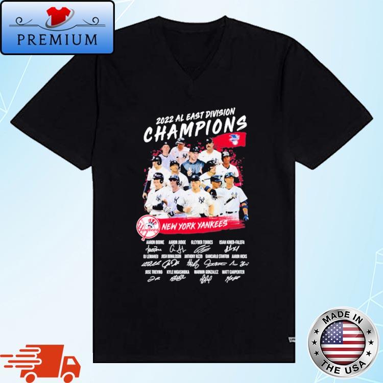 New York Yankees 2022 AL East Division Champions Signatures shirt,Sweater,  Hoodie, And Long Sleeved, Ladies, Tank Top