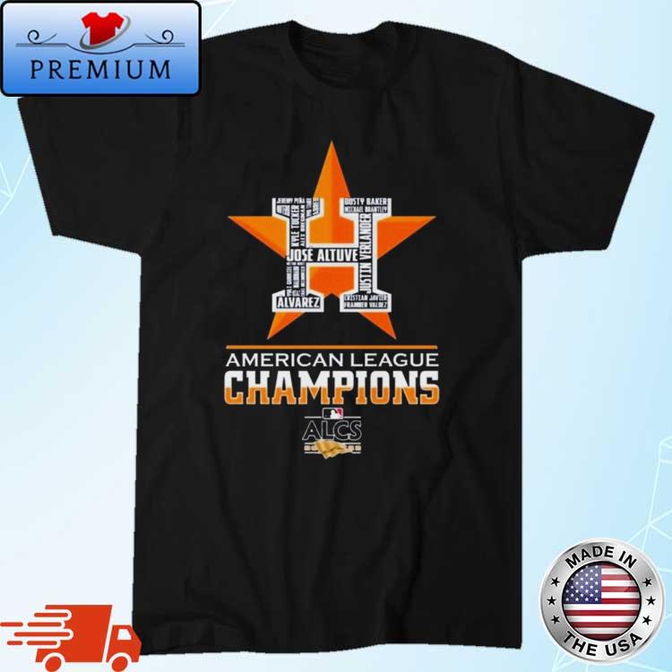 Houston Astros American League champions baseball logo skyline