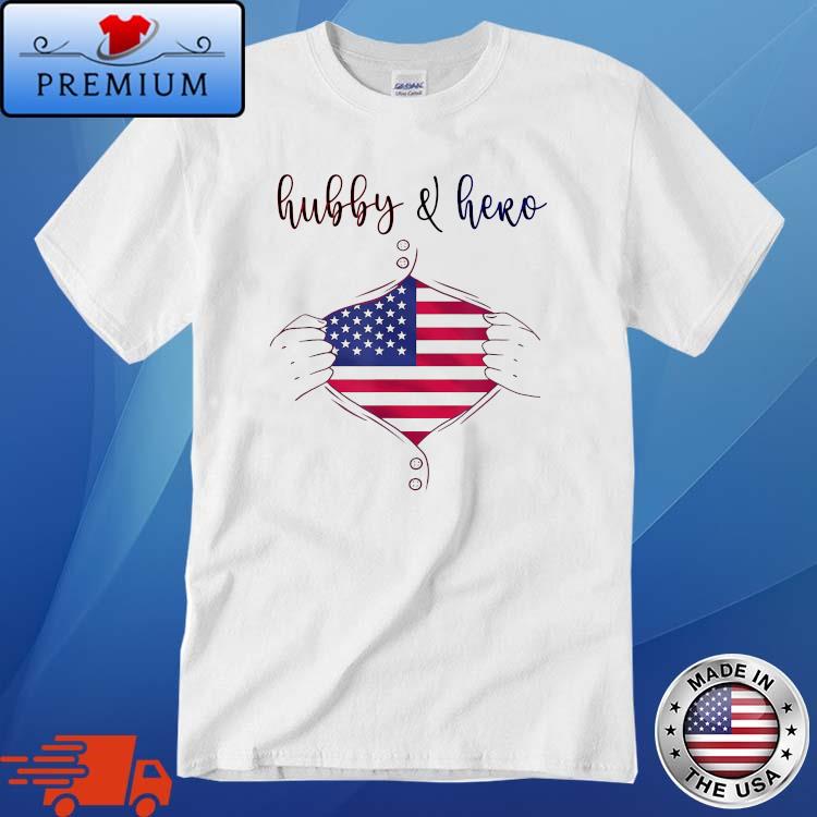 Blood Inside American Flag USA Hubby ' Hero Shirt