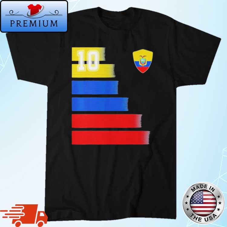 Ecuador Soccer Jersey Flag Retro 10 Ecuadorian Football T-Shirt