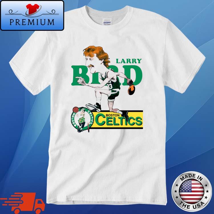Larry Bird Retro Boston Celtics Basketball Cartoon Shirt