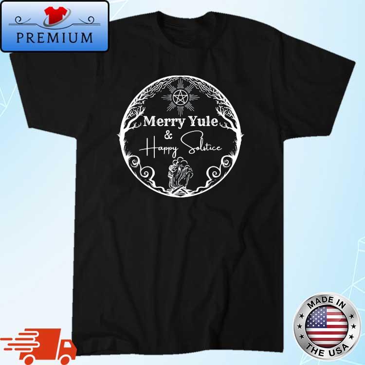 Merry Yule Happy Solstice Vintage Christmas Goth Holiday Shirt