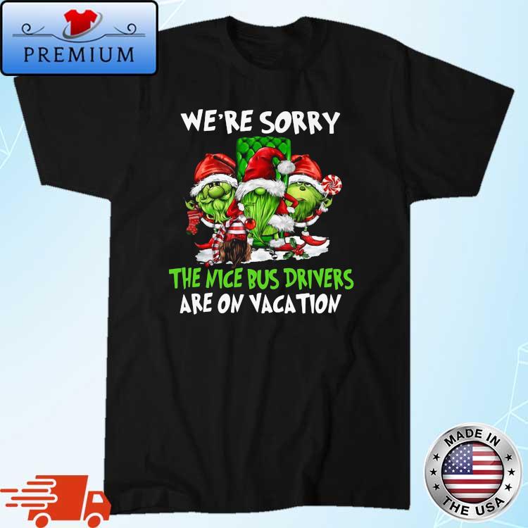Santa Gnomes On Grinch We're Sorry The Nice Bus Drivers Are On Vacation Christmas Sweater