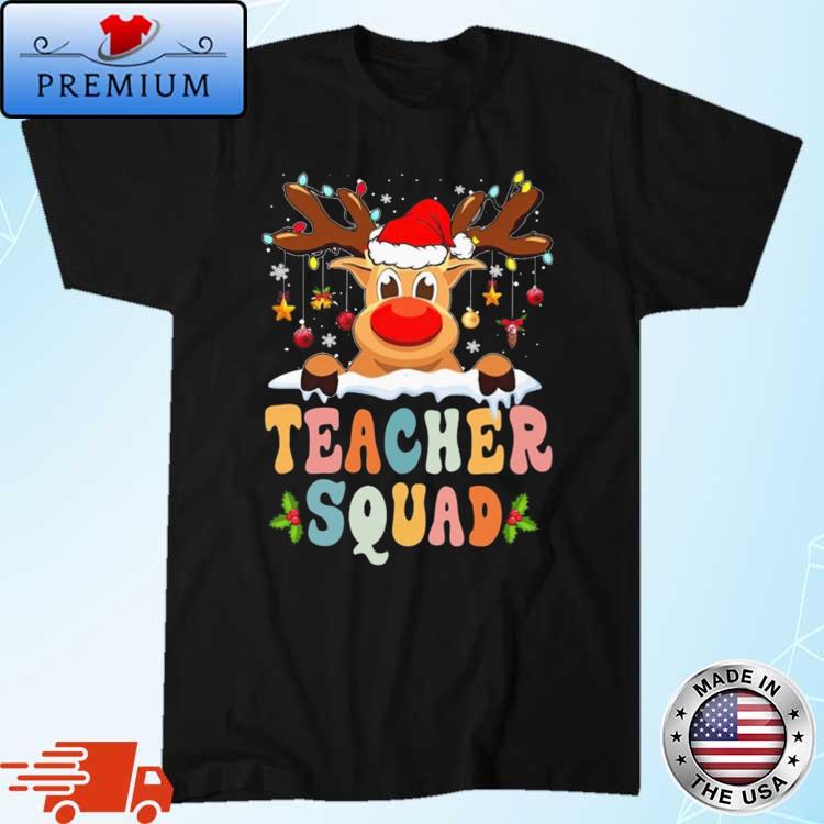Santa Reindeer Teachers Squad Christmas Sweater