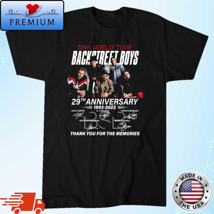 29th Anniversary Backstreet Boys Dna World Tour 1993-2022 Signatures Shirt