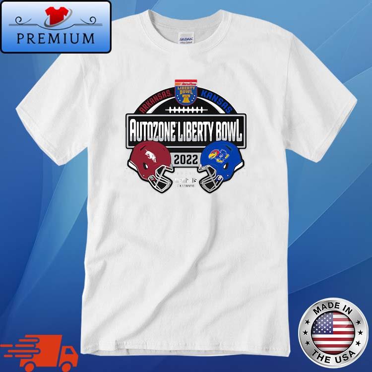 Arkansas Razorbacks vs. Kansas Jayhawks 2022 Liberty Bowl Matchup Shirt