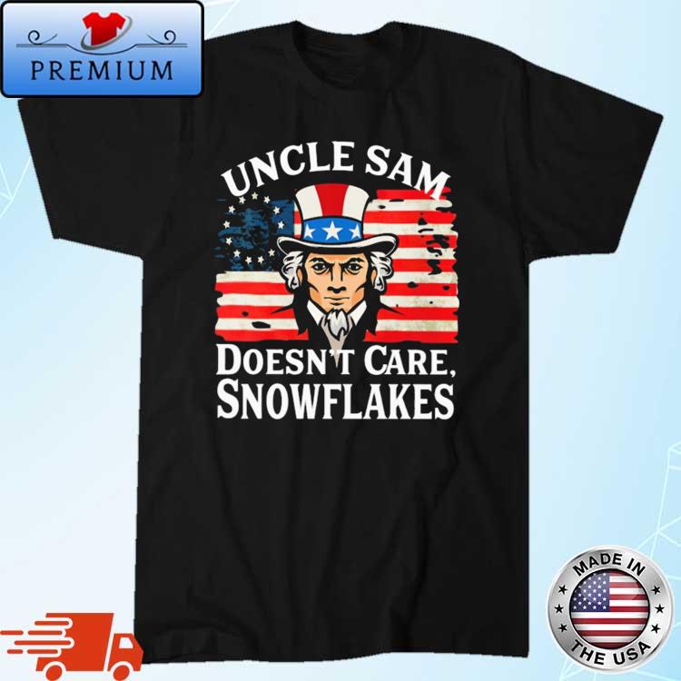 Biden Uncle Sam Doesn't Care Snowflakes American Flag shirt