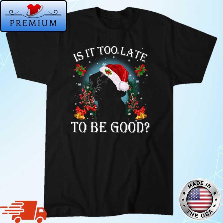 Black Labrador Dog Is It Too Late To be Good Christmas Sweater