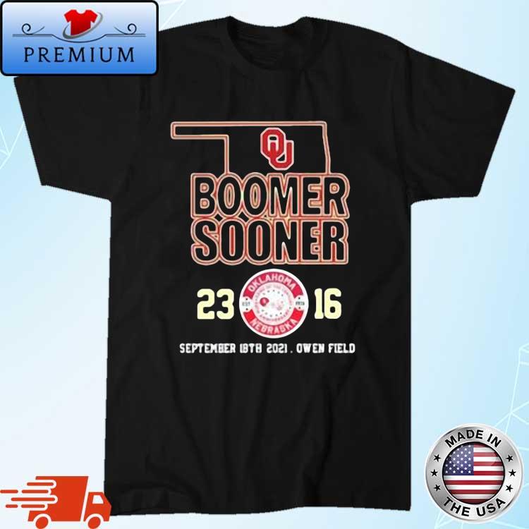 Boomer Sooner 23 Oklahoma 16 September 18Th 2021 Owen Field Shirt