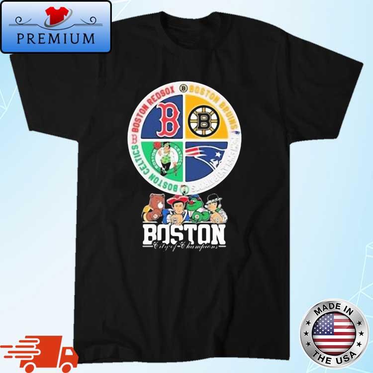 Boston Sport Teams Mascots Boston City Of Champions Logo Shirt