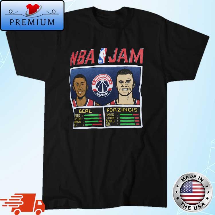 Bradley Beal ' Kristaps Porzingis Washington Wizards Homage NBA Jam Shirt