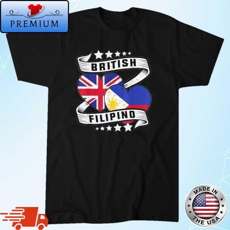 British Filipino Flag Half British Half Filipino UK Flag Shirt