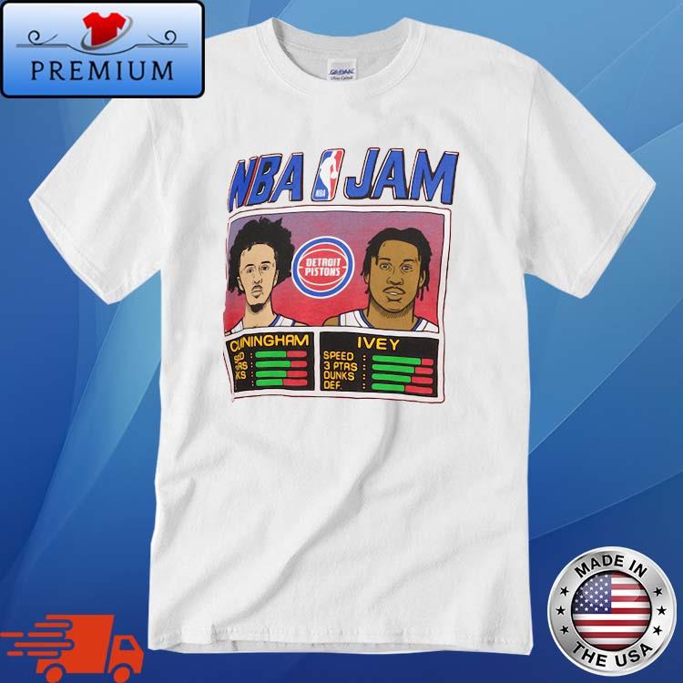 Cade Cunningham ' Jaden Ivey Detroit Pistons Homage NBA Jam Shirt